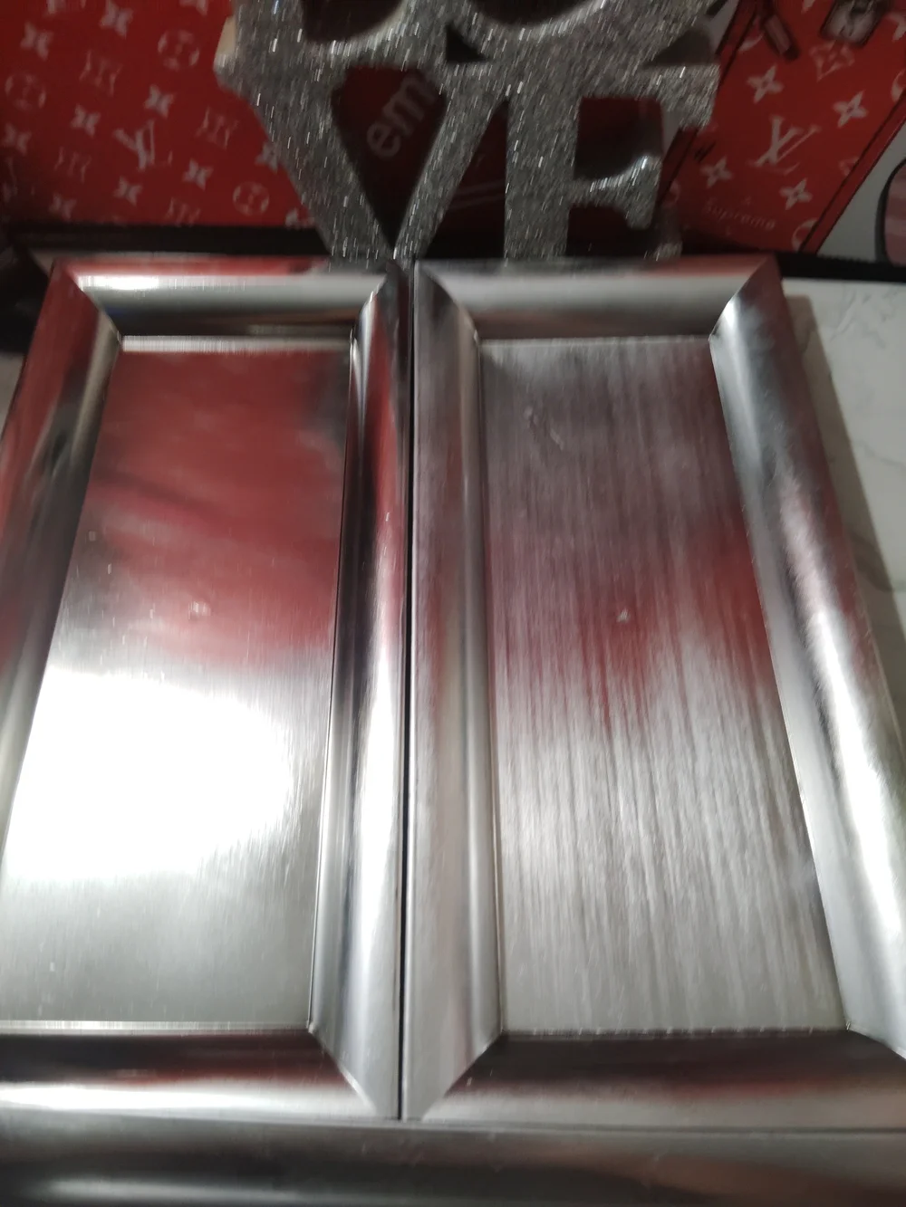 Silver Decorative Rectangular Tray